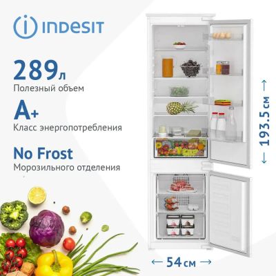 Лот: 25058310. Фото: 1. Встраиваемый холодильник indesit... Холодильники, морозильные камеры