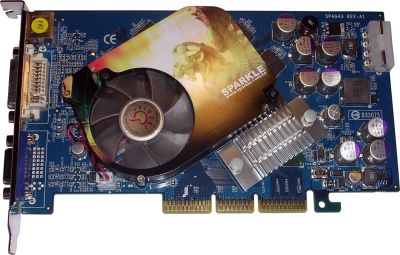 Лот: 6674122. Фото: 1. Sparkle GeForce 6600 GT 500Mhz... Видеокарты
