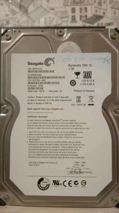 Лот: 10606977. Фото: 1. Жесткий диск 1Тб 3.5'' Seagate... Жёсткие диски (HDD)