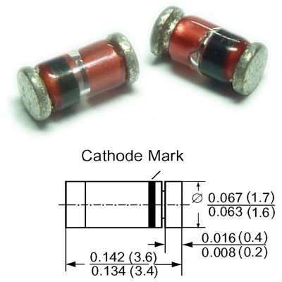 Лот: 19844055. Фото: 1. smd стабилитрон 0.5вт (p8). Диоды и тиристоры