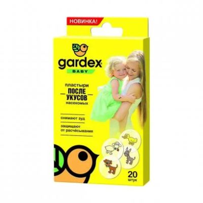 Лот: 8773545. Фото: 1. Пластыри Gardex Baby после укусов... Средства от насекомых и грызунов