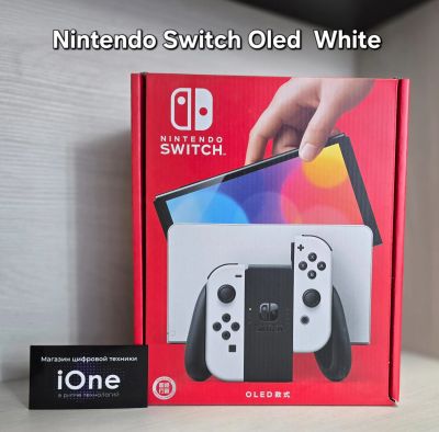 Лот: 24955246. Фото: 1. Nintendo Switch Oled White (Новый... Игровые приставки, консоли