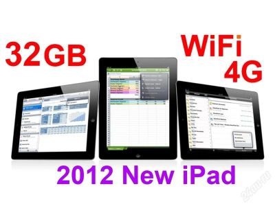 Лот: 2093471. Фото: 1. 32GB New iPad 3 Black WiFi+4G... Планшеты