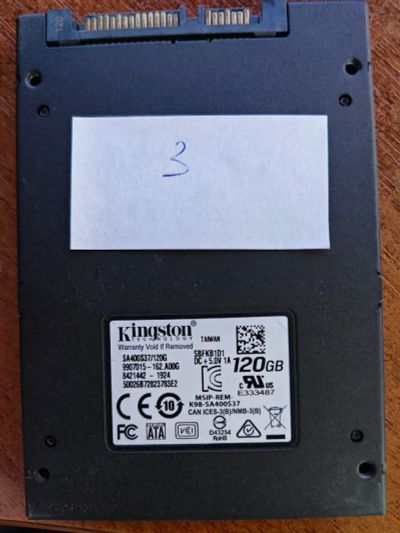 Лот: 25516429. Фото: 1. SSD 120gb Kingston. SSD-накопители