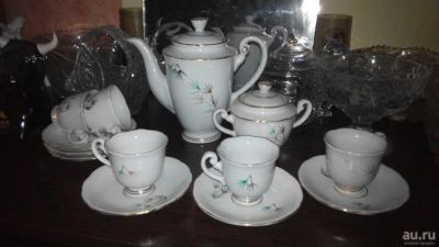 Лот: 9655157. Фото: 1. Кофейный сервиз. Белый. Сервизы, наборы посуды