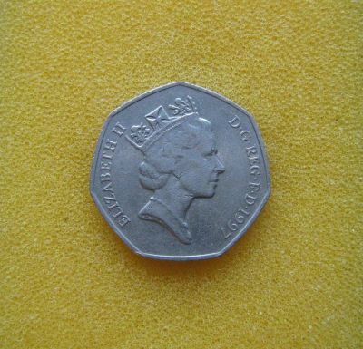 Лот: 10167592. Фото: 1. 50 пенсов 1997 года. Великобритания. Великобритания и острова