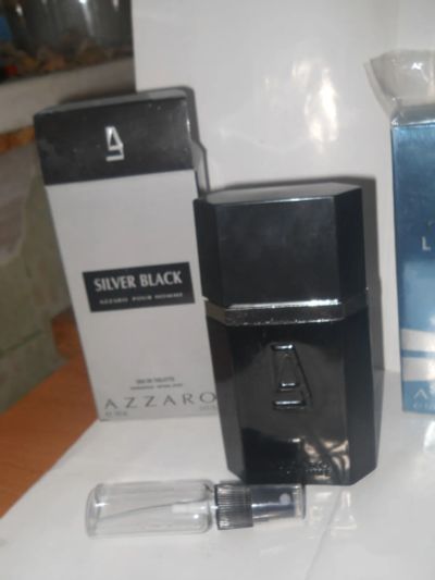 Лот: 4262588. Фото: 1. Silver Black Azzaro 20мл. Мужская парфюмерия