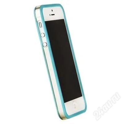 Лот: 2385723. Фото: 1. Бампер GRIFFIN для iPhone 5 голубой... Чехлы, бамперы