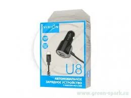 Лот: 17328407. Фото: 1. АЗУ Vixion U8+ кабель micro usb... Зарядные устройства, блоки питания, адаптеры сетевые для смартфонов