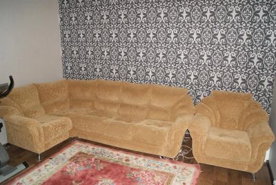 Лот: 3127882. Фото: 1. Угловой диван с креслом. Кресла, пуфы