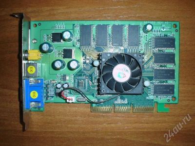 Лот: 196657. Фото: 1. Видеокарта GeForce MX440 - 8x... Видеокарты
