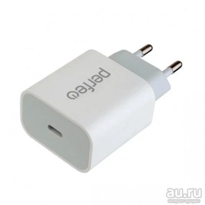 Лот: 18399103. Фото: 1. Адаптер 220V->Type-C PD20W белый... Зарядные устройства, блоки питания, адаптеры сетевые для смартфонов