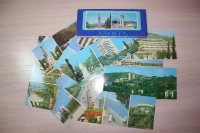 Лот: 2991653. Фото: 1. Набор открыток "Алушта", 1981г... Открытки, конверты