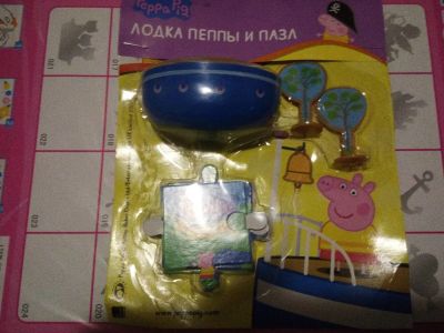 Лот: 12643494. Фото: 1. Набор детский с пазлом "Свинка... Конструкторы