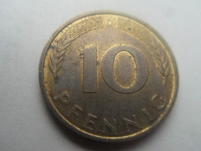 Лот: 10669264. Фото: 1. Германия 10 пфеннигов 1987 (D). Германия и Австрия