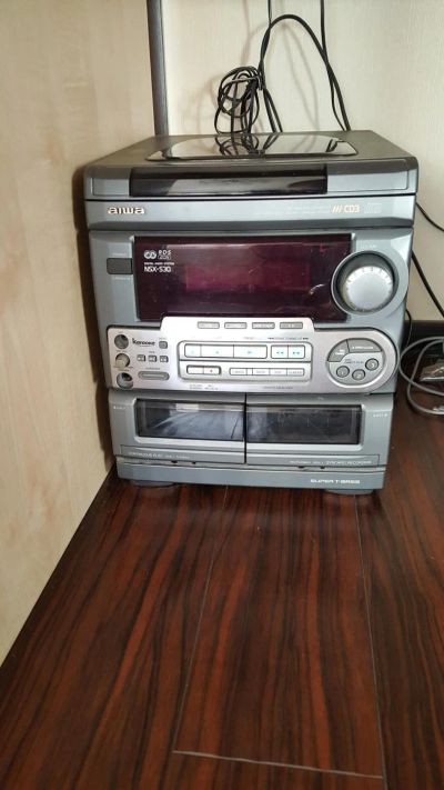 Лот: 7089678. Фото: 1. Музыкальный центр aiwa 60 ватт... Музыкальные центры, магнитолы