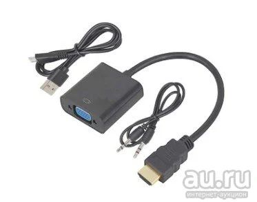Лот: 13730346. Фото: 1. Конвертер HDMI папа - VGA мама... Шлейфы, кабели, переходники