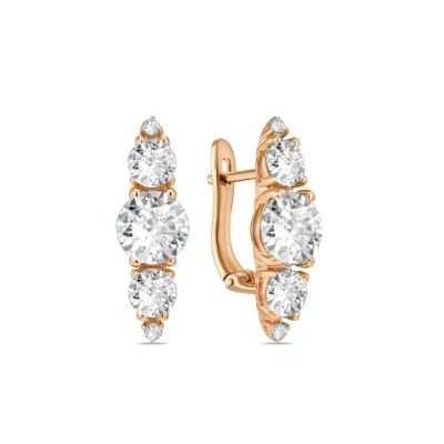 Лот: 24647143. Фото: 1. Серьги с фианитами. Серьги, каффы