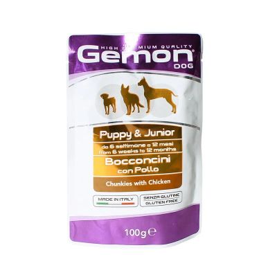 Лот: 10400158. Фото: 1. корм Gemon Dog Для Щенков Кусочки... Корма