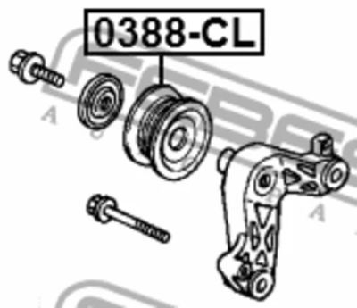 Лот: 18621484. Фото: 1. Ролик обводной 0388-CL FEBEST. Двигатель и элементы двигателя