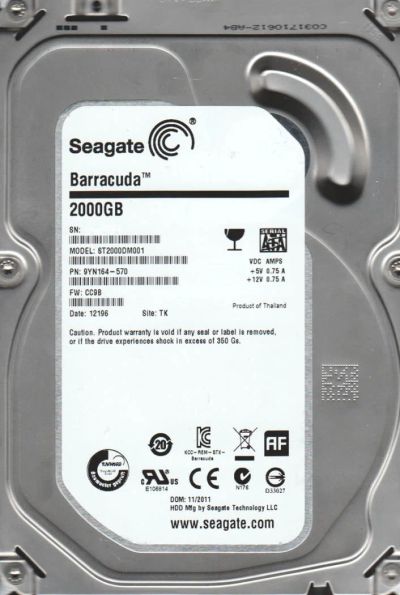 Лот: 4716914. Фото: 1. Жесткий диск Seagate Barracuda... Жёсткие диски (HDD)