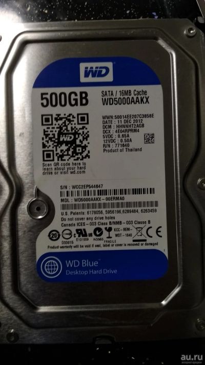 Лот: 13695716. Фото: 1. HDD 500 wd5000aakx. Жёсткие диски (HDD)