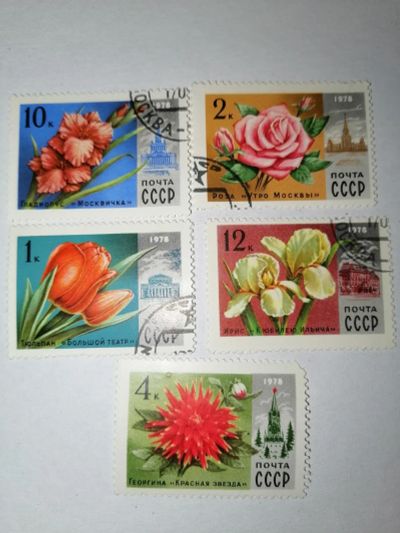 Лот: 24850264. Фото: 1. Флора цветы. Марки СССР 1978 год. Марки