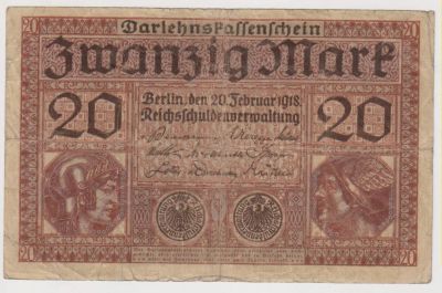 Лот: 11385538. Фото: 1. Германия 20 марок. Германия и Австрия