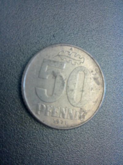 Лот: 8482735. Фото: 1. 50 пфенниг 1971 год гдр. Европа