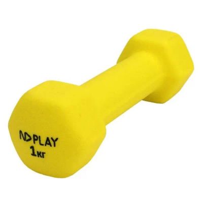 Лот: 24478534. Фото: 1. Гантель ND Play 1 кг, желтая... Гантели