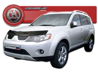 Лот: 4831243. Фото: 1. Дефлектор капота (чёрный) Mitsubishi... Детали тюнинга