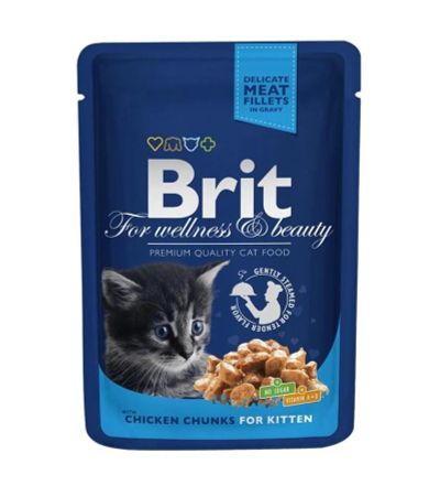 Лот: 11078193. Фото: 1. Консервы Brit Premium ПАУЧ для... Корма