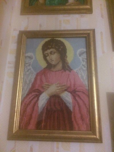 Лот: 10970656. Фото: 1. Картина Ангел хранитель. Картины, рисунки