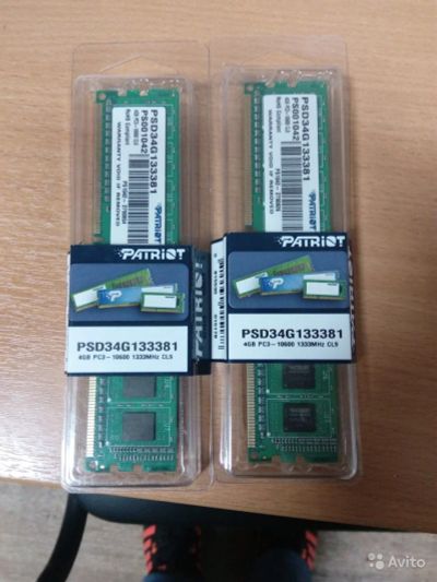 Лот: 9691676. Фото: 1. Psd34g133381 DDR3 2 штуки. Абсолютно... Оперативная память