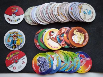 Лот: 18867432. Фото: 1. Фишки / Кэпсы pokemon. Детские настольные игры