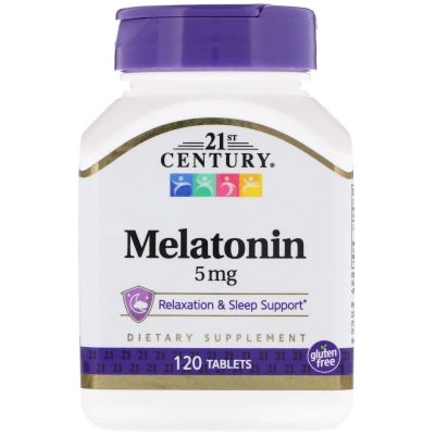 Лот: 15465562. Фото: 1. Мелатонин, 21st Century melatonin... Спортивное питание, витамины