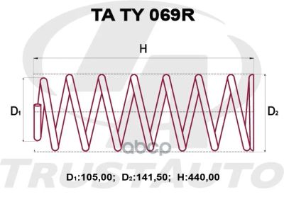 Лот: 24851000. Фото: 1. Пружина Подвески Усиленная (Ta... Другое (автозапчасти)