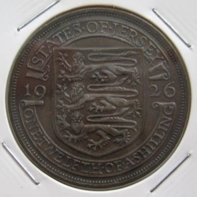 Лот: 6103566. Фото: 1. Джерси 1/20 шиллинга 1926. Великобритания и острова