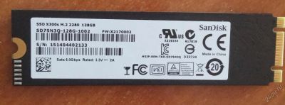 Лот: 9195964. Фото: 1. SSD 128Gb SanDisk SD7SN3Q-128G-1002... SSD-накопители