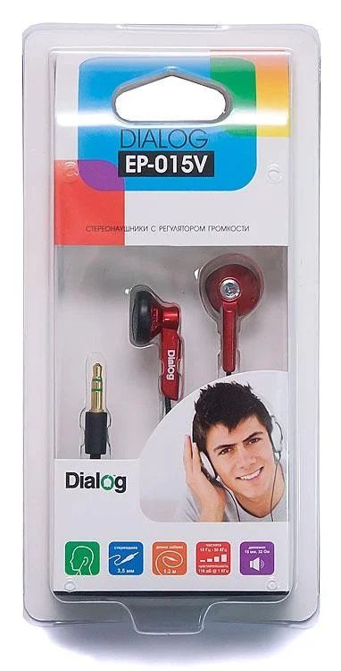 Лот: 4545888. Фото: 1. Наушники Dialog EP-015V Red Dialog... Наушники, гарнитуры