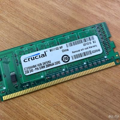 Лот: 16175218. Фото: 1. 2GB DDR 3 Crucial 1600mhz (267880... Оперативная память