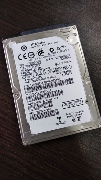 Лот: 11626516. Фото: 1. Hitachi Travelstar 7K500 HTS725050A9A364... Жёсткие диски (HDD)