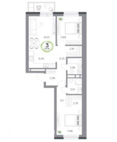 Лот: 21173830. Фото: 1. Продажа Квартира Красноярск, Азовская... Квартиры, студии