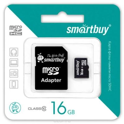Лот: 6750689. Фото: 1. 16GB Карта памяти MicroSDHC SmartBuy... Карты памяти