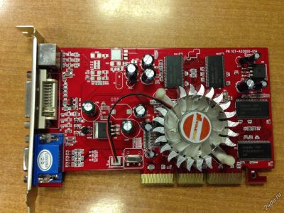 Лот: 4639400. Фото: 1. AGP 8X Видеокарта ATI Radeon 9600... Видеокарты