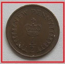 Лот: 14420909. Фото: 1. Великобритания 1/2 нового пенни... Великобритания и острова