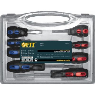 Лот: 21560924. Фото: 1. Отвертка н-р 8шт Fit /56042/ в... Ручной инструмент