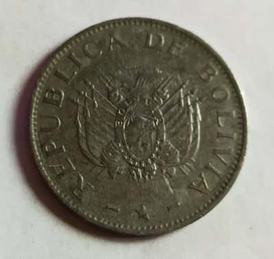 Лот: 25193028. Фото: 1. Боливия 50 сентаво 1997. Америка