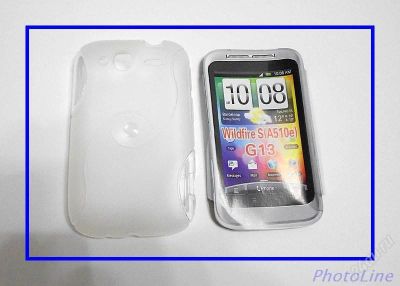 Лот: 1460771. Фото: 1. Для HTC Wildfire S: Белый-полупрозрачный... Чехлы, бамперы