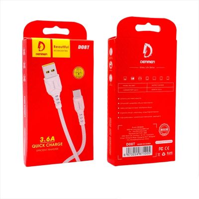 Лот: 22146300. Фото: 1. КАБЕЛЬ DENMEN D08T TYPE-C 3.6A... Дата-кабели, переходники
